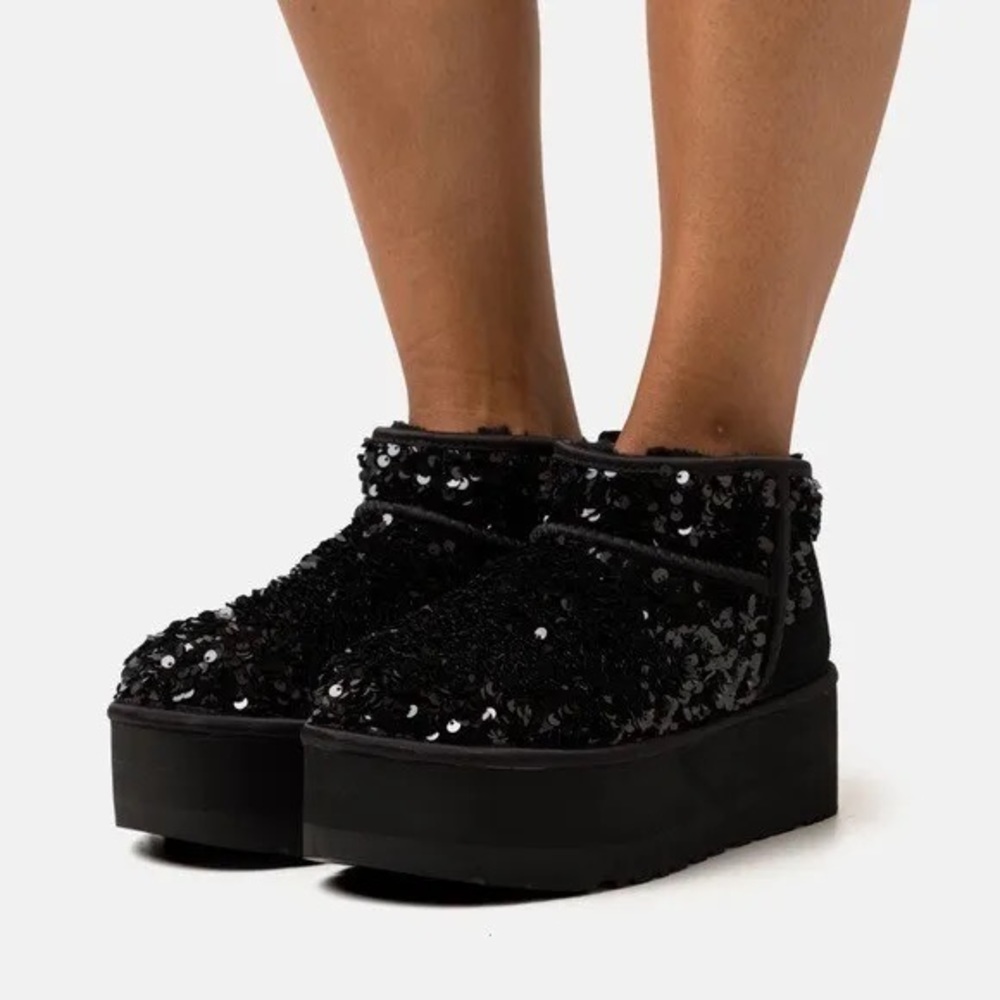 UGG Ultra Mini Chunky Sequin Platform Boots